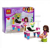 7 style Girl's Friends Figure Emma/Mia Cat Play Pet House Building Blocks