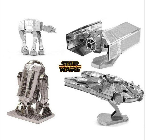 Star Wars Model Building Kits 3D Scale Models DIY Metallic Nano Puzzle Toys