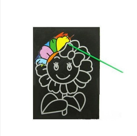 Child Kids Magic Scratch Art Doodle Pad Painting Card Educational Game